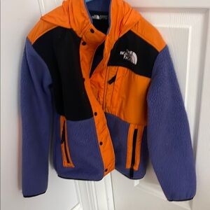 The North Face Kids Colorblock Jacket - Orange, Black, and Purple